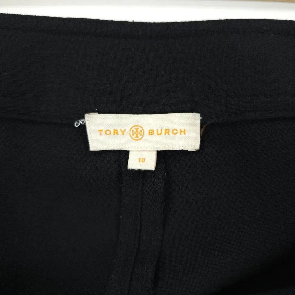 TORY BURCH Pleated Wool Crop Trousers Black Old Money Luxury Preppy Academia 10